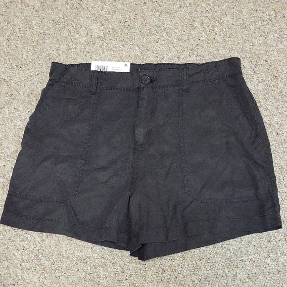 Social Standard By Sanctuary Womens Washed Black Fortune Tencel Short NWT Medium - Picture 1 of 6
